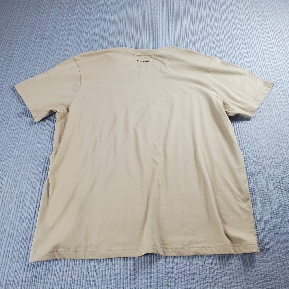 Champion Mens XXL Tan Beige Short Sleeve Crewneck T-Shirt NWT - Picture 7 of 8